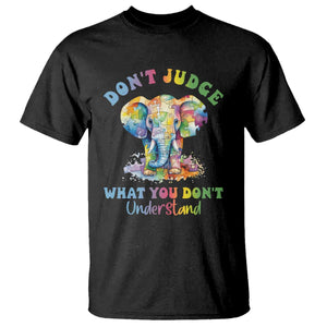 Autism Awareness Acceptance Elephant T Shirt It's OK To Be Different TS01 Black Printyourwear