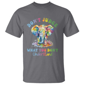 Autism Awareness Acceptance Elephant T Shirt It's OK To Be Different TS01 Charcoal Printyourwear