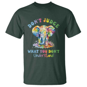 Autism Awareness Acceptance Elephant T Shirt It's OK To Be Different TS01 Dark Forest Green Printyourwear