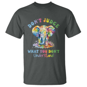 Autism Awareness Acceptance Elephant T Shirt It's OK To Be Different TS01 Dark Heather Printyourwear