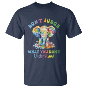 Autism Awareness Acceptance Elephant T Shirt It's OK To Be Different TS01 Navy Printyourwear