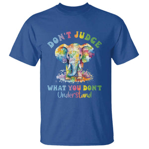 Autism Awareness Acceptance Elephant T Shirt It's OK To Be Different TS01 Royal Blue Printyourwear