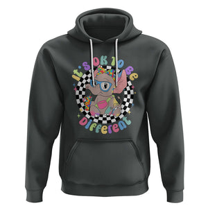 Support Autism Hoodie It's Okay To Be Different Funny Elephant TS01 Dark Heather Printyourwear