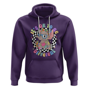 Support Autism Hoodie It's Okay To Be Different Funny Elephant TS01 Purple Printyourwear