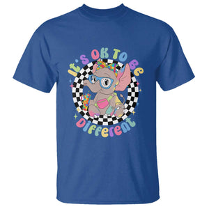 Support Autism T Shirt It's Okay To Be Different Funny Elephant TS01 Royal Blue Printyourwear