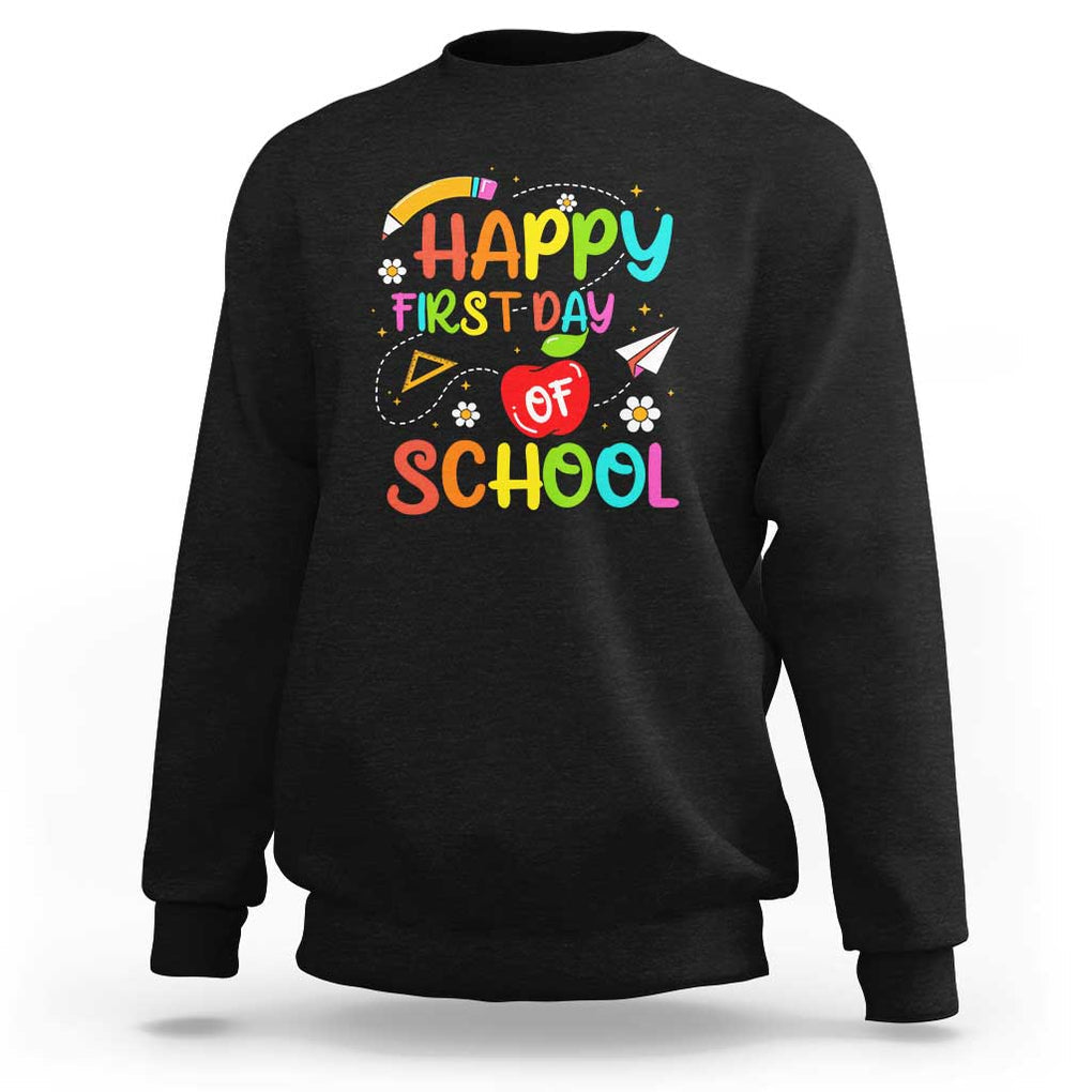 Welcome Back to School Sweatshirt First Day Premium Tee for Teachers & Students TS01 Black Print Your Wear