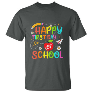 Welcome Back to School T Shirt First Day Premium Tee for Teachers & Students TS01 Dark Heather Print Your Wear