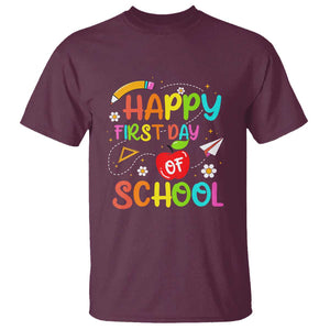 Welcome Back to School T Shirt First Day Premium Tee for Teachers & Students TS01 Maroon Print Your Wear