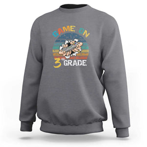 Game On 3rd Grade Sweatshirt Funny Back to School Gamer Level Unlocked TS01 Charcoal Print Your Wear