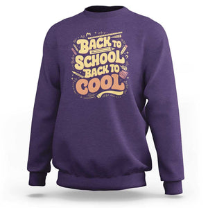 Funny Back to School Sweatshirt Back to Cool Design TS01 Purple Print Your Wear