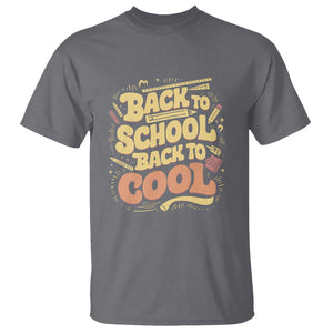 Funny Back to School T Shirt Back to Cool Design TS01 Charcoal Print Your Wear