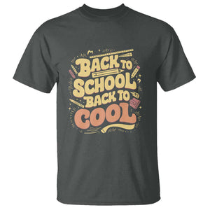 Funny Back to School T Shirt Back to Cool Design TS01 Dark Heather Print Your Wear