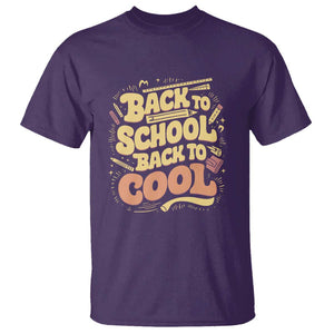 Funny Back to School T Shirt Back to Cool Design TS01 Purple Print Your Wear