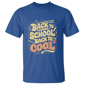 Funny Back to School T Shirt Back to Cool Design TS01 Royal Blue Print Your Wear