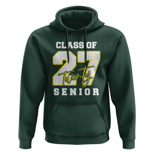 Class of 2027 Senior Hoodie 12th Grade Back to School High School TS01 Dark Forest Green Print Your Wear