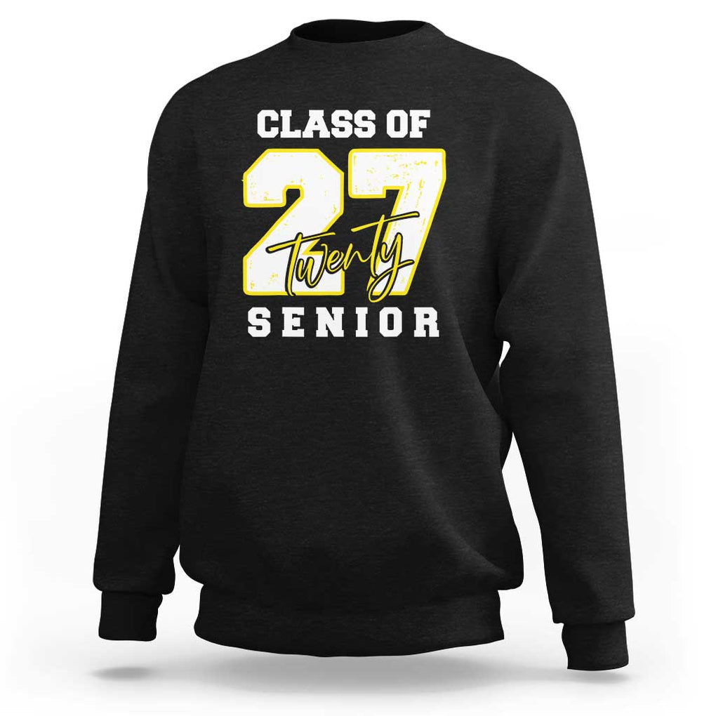 Class of 2027 Senior Sweatshirt 12th Grade Back to School High School TS01 Black Print Your Wear