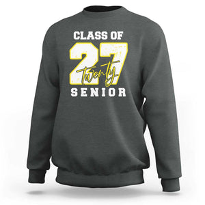 Class of 2027 Senior Sweatshirt 12th Grade Back to School High School TS01 Dark Heather Print Your Wear