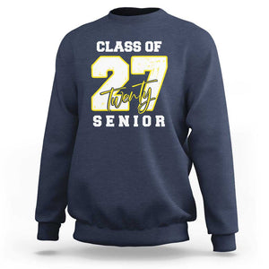 Class of 2027 Senior Sweatshirt 12th Grade Back to School High School TS01 Navy Print Your Wear