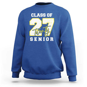 Class of 2027 Senior Sweatshirt 12th Grade Back to School High School TS01 Royal Blue Print Your Wear