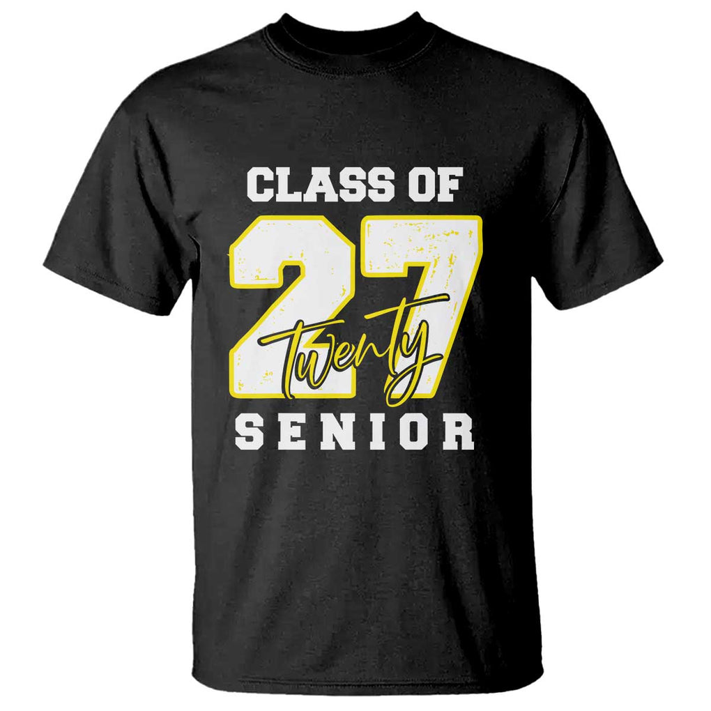 Class of 2027 Senior T Shirt 12th Grade Back to School High School TS01 Black Print Your Wear