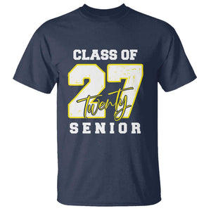 Class of 2027 Senior T Shirt 12th Grade Back to School High School TS01 Navy Print Your Wear