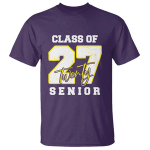 Class of 2027 Senior T Shirt 12th Grade Back to School High School TS01 Purple Print Your Wear