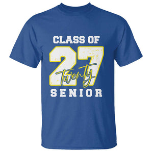 Class of 2027 Senior T Shirt 12th Grade Back to School High School TS01 Royal Blue Print Your Wear