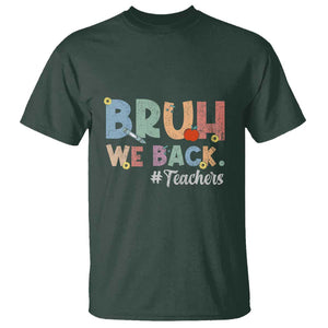 Bruh We Back 1st Graders T Shirt Retro Vintage Back to School Design TS01 Dark Forest Green Print Your Wear