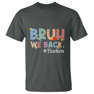 Bruh We Back 1st Graders T Shirt Retro Vintage Back to School Design TS01 Dark Heather Print Your Wear