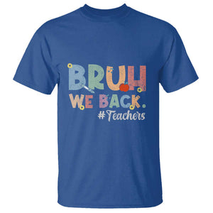 Bruh We Back 1st Graders T Shirt Retro Vintage Back to School Design TS01 Royal Blue Print Your Wear