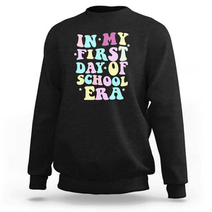 In My First Day of School Era Sweatshirt Back to School Retro Style TS01 Black Print Your Wear