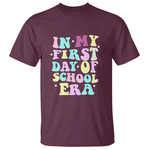 In My First Day of School Era T Shirt Back to School Retro Style TS01 Maroon Print Your Wear