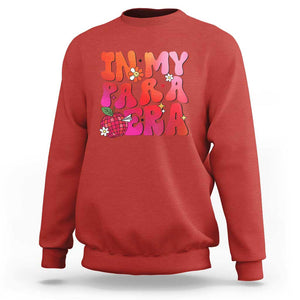 In My Para Era Teacher Sweatshirt Groovy & Funny Back to School Design TS01 Red Print Your Wear