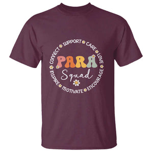 Back to School PARA Squad Tee T Shirt Celebrate Squad Appreciation Week TS01 Maroon Print Your Wear