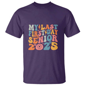 Class of 2025 Senior Tee T Shirt My Last First Day Back to School TS01 Purple Print Your Wear