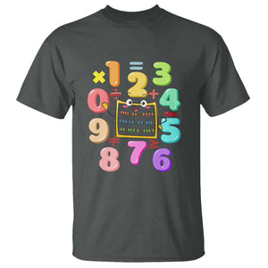 Math Day Cute Calculator & Numbers Back to School Design T Shirt Cute Calculator & Numbers Back to School Design TS01 Dark Heather Print Your Wear