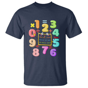 Math Day Cute Calculator & Numbers Back to School Design T Shirt Cute Calculator & Numbers Back to School Design TS01 Navy Print Your Wear