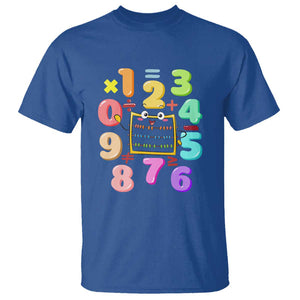 Math Day Cute Calculator & Numbers Back to School Design T Shirt Cute Calculator & Numbers Back to School Design TS01 Royal Blue Print Your Wear