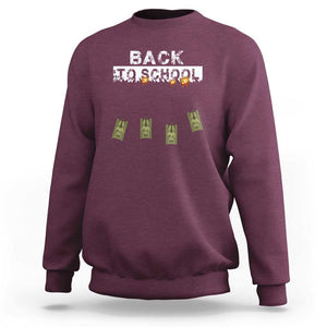 Back to School Game Over Tee Sweatshirt Funny Tank Design with Military Twist TS01 Maroon Print Your Wear