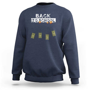 Back to School Game Over Tee Sweatshirt Funny Tank Design with Military Twist TS01 Navy Print Your Wear