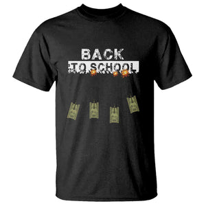 Back to School Game Over Tee T Shirt Funny Tank Design with Military Twist TS01 Black Print Your Wear