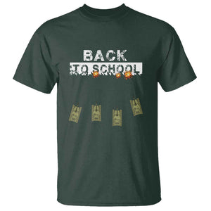 Back to School Game Over Tee T Shirt Funny Tank Design with Military Twist TS01 Dark Forest Green Print Your Wear