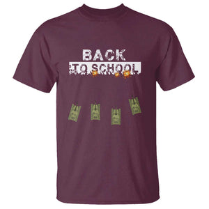 Back to School Game Over Tee T Shirt Funny Tank Design with Military Twist TS01 Maroon Print Your Wear