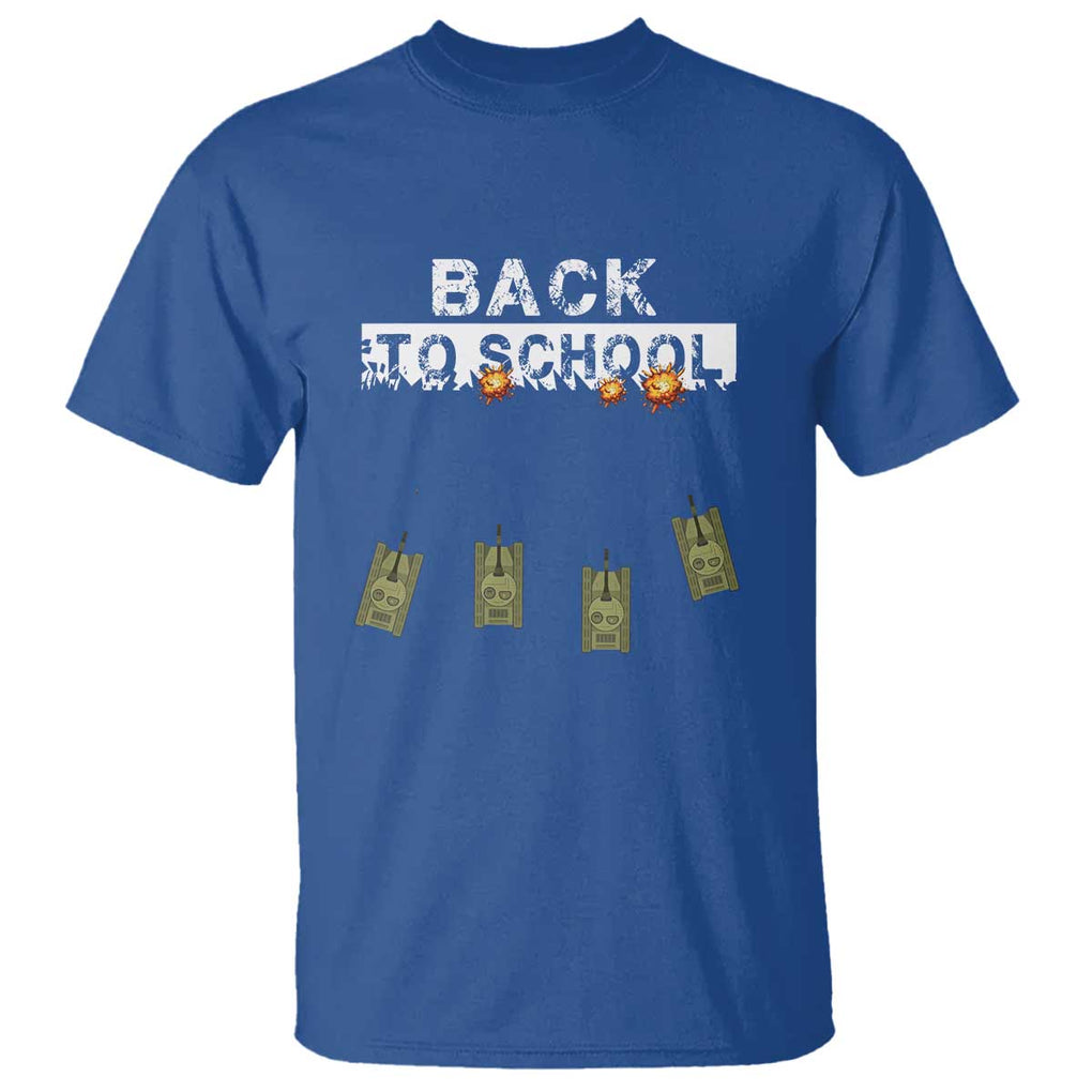 Back to School Game Over Tee T Shirt Funny Tank Design with Military Twist TS01 Royal Blue Print Your Wear