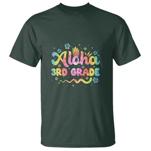 Aloha 3rd Grade T Shirt First Day Back to School for Teachers TS01 Dark Forest Green Print Your Wear