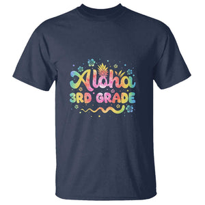 Aloha 3rd Grade T Shirt First Day Back to School for Teachers TS01 Navy Print Your Wear