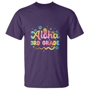 Aloha 3rd Grade T Shirt First Day Back to School for Teachers TS01 Purple Print Your Wear