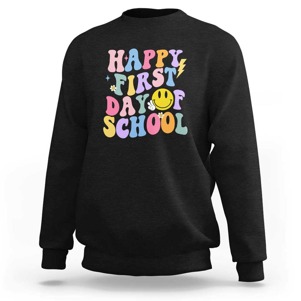 Happy Last Day of School Sweatshirt Funny End of School Year Design TS01 Black Print Your Wear