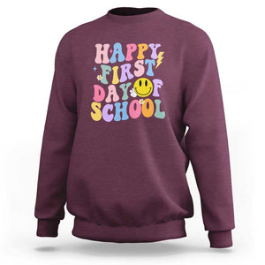 Happy Last Day of School Sweatshirt Funny End of School Year Design TS01 Maroon Print Your Wear