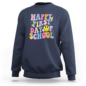 Happy Last Day of School Sweatshirt Funny End of School Year Design TS01 Navy Print Your Wear